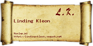 Linding Kleon névjegykártya